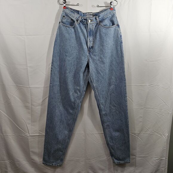 Y2K Gap Mom Jeans Blue Denim High Rise Reverse Fit Womens 12 Long 28x34 - Picture 1 of 8